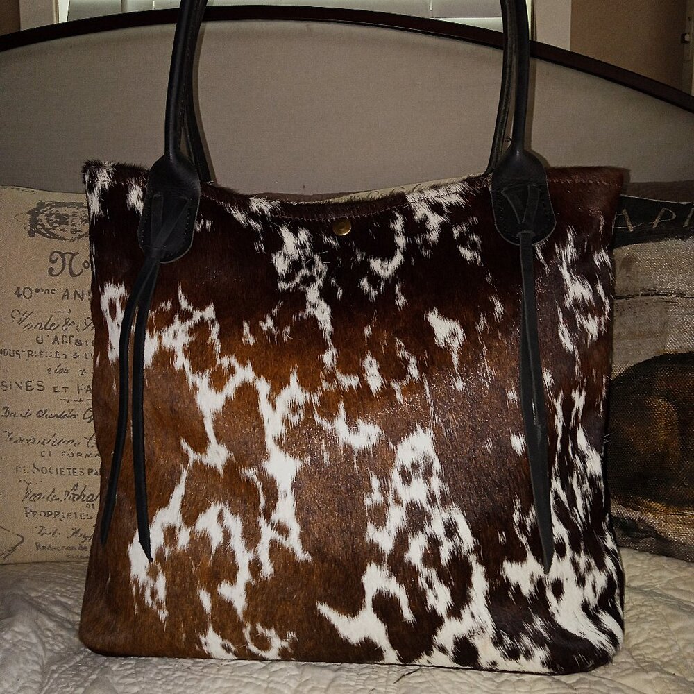 Wild Goose Large Hair on Hide Leather Tote